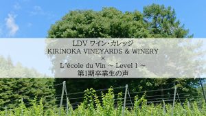 【第1期卒業生の声】LDV ワイン・カレッジ KIRINOKA VINEYARDS & WINERY × L’école du Vin 〜 Level 1 〜